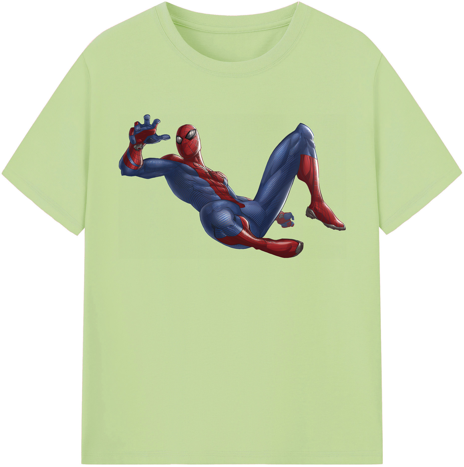 （画像用） Spider Man スパイダーマン 綿100％半袖Tシャツ（フロントプリント）